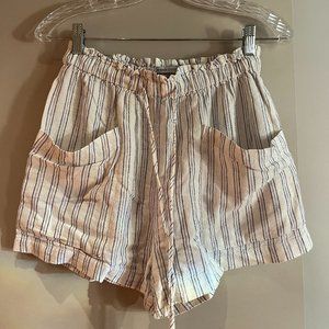 Urban Outfitters Stripped Linen Shorts